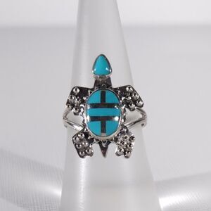 Turquoise Turtle Ring Size 6.75